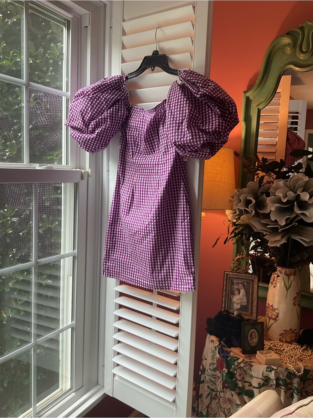 CAROLINE COSTAS GINGHAM MINI DRESS IN SIZE XS. WORN ONCE. - Picture 6 of 7